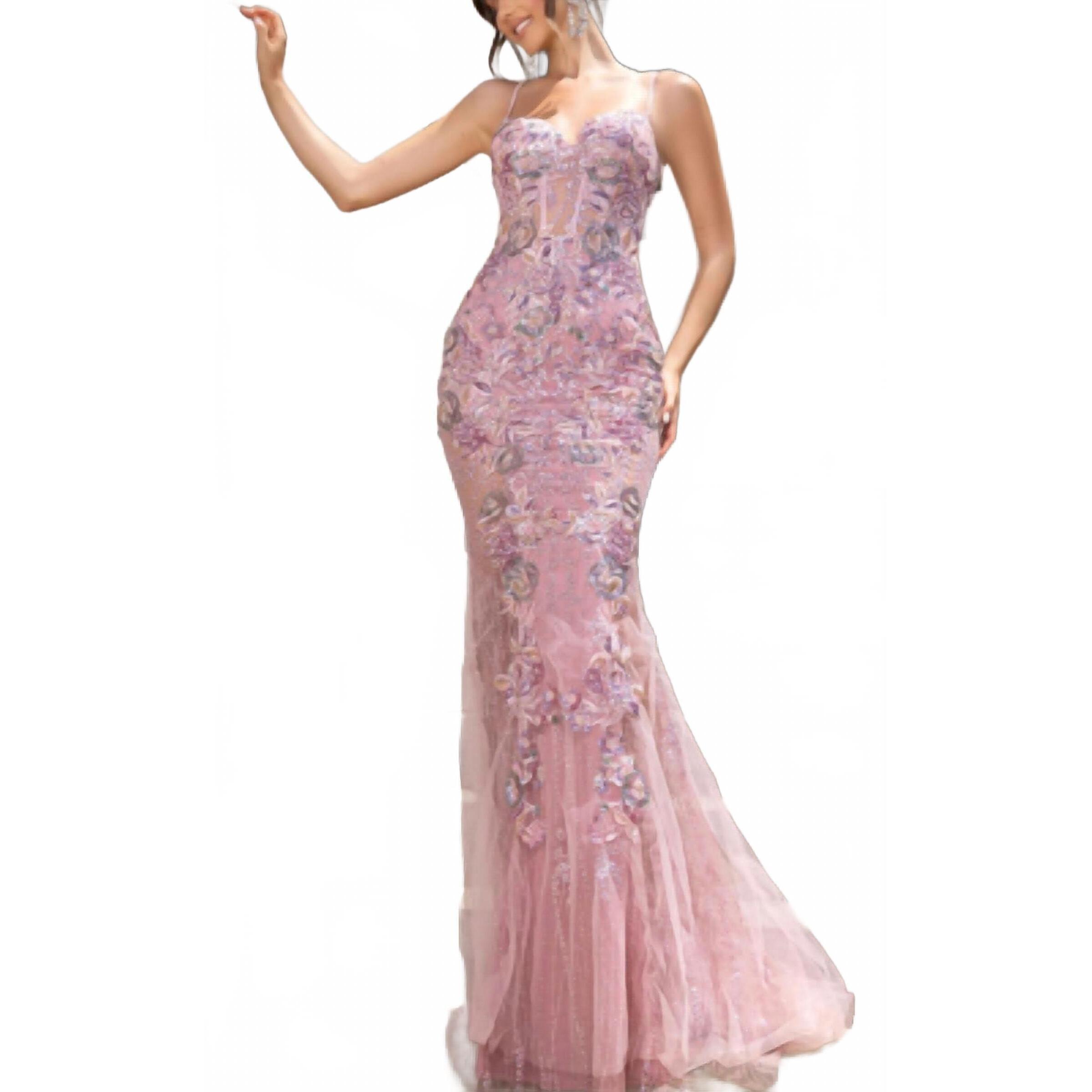 New Portia&Scarlett Beaded Corset Dress In Blush